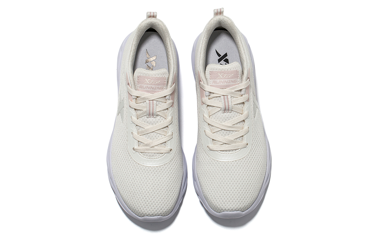 XTEP Cushioning Abrasion Resistant Breathable Low top Running Shoes Women’s White Pink