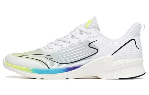 Anta Comfortable Cushioning Slip Resistant Abrasion Resistant Breathable Low top Running Shoes Men's White Green Blue