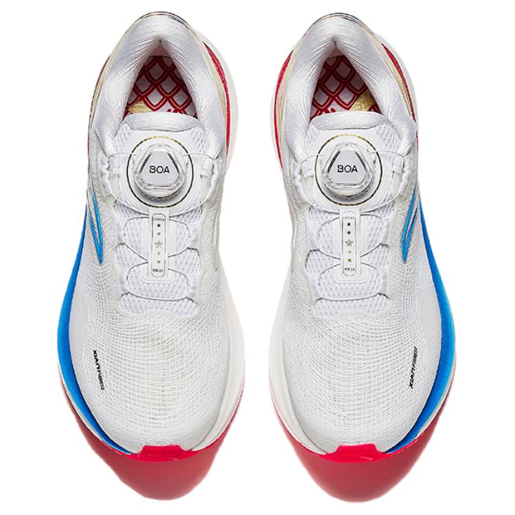 Anta Champion 3PRO Textile, Rubber Abrasion Resistant Low top Running Shoes Women’s White Blue Red