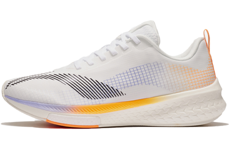 LiNing Red Rabbit 5 Pro comfortable fabric non-slip wear-resistant rebound low-top sprint running shoes men's white
