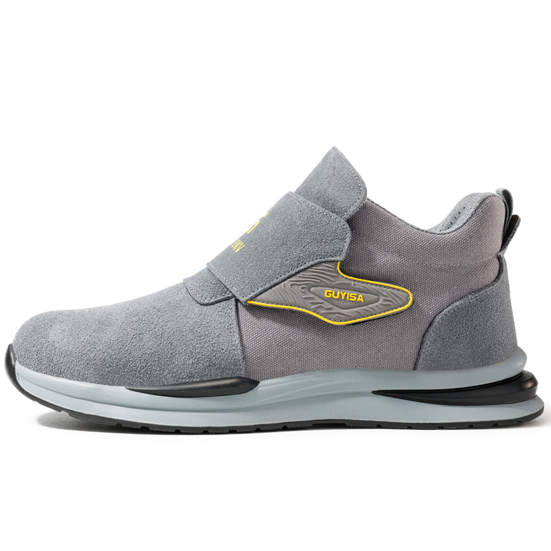 LANOUDUN Abrasion Resistant Slip Resistant Support Mid top Outdoor Shoes Unisex Gray