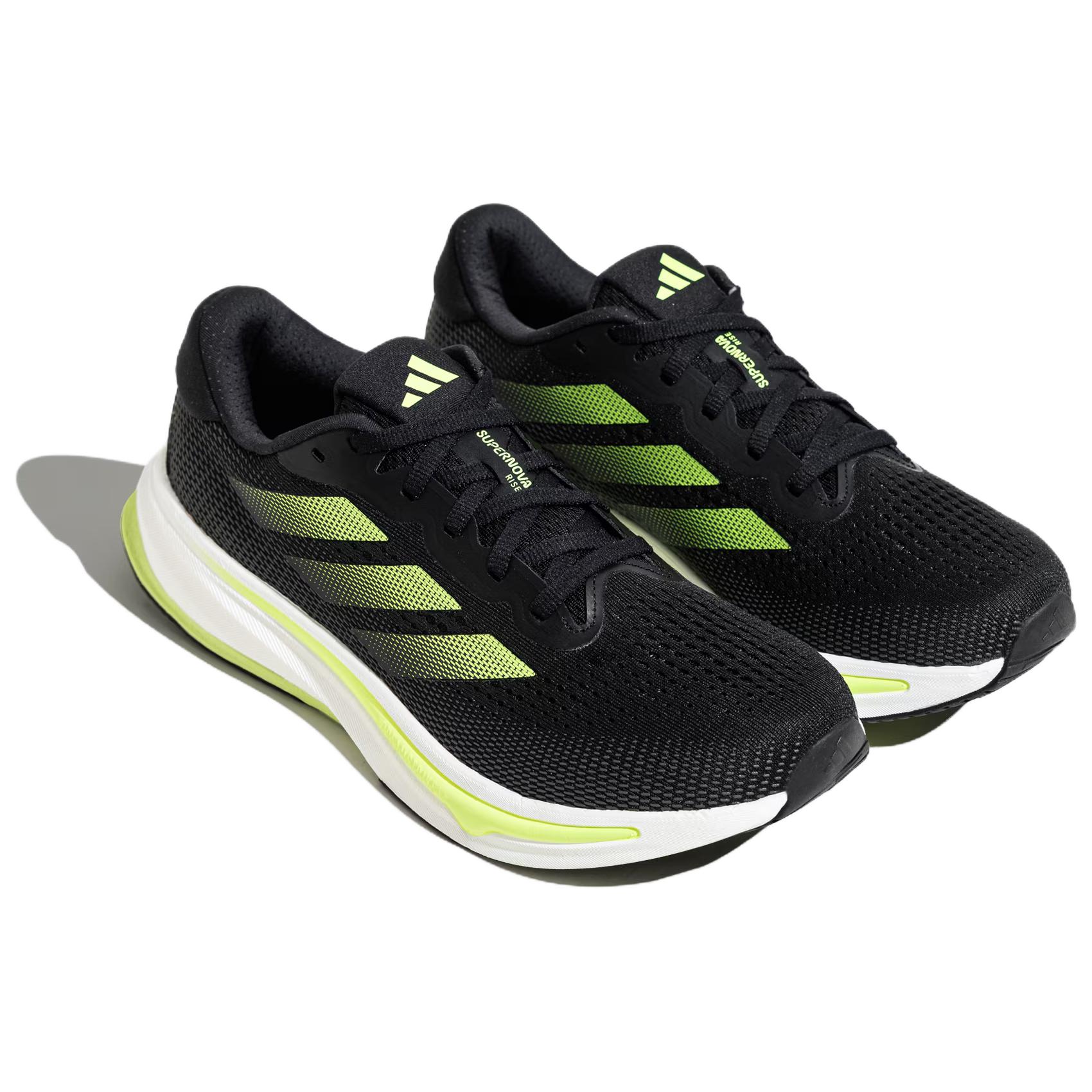 Adidas SUPERNOVA RISE Soft And Comfortable Rebound Low top Running Shoes Men’s Black