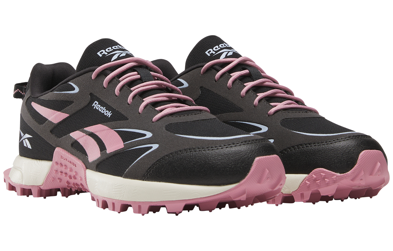 Reebok Slip Resistant Abrasion Resistant Low top Casual Trail Running Shoes Women’s Black/Pink