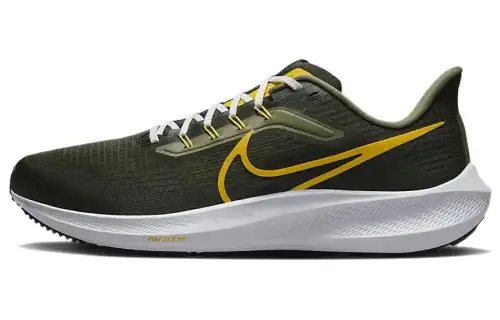 Nike Pegasus 39 Marathon Wear-resistant and breathable Low-top Running shoes Green and yellow
