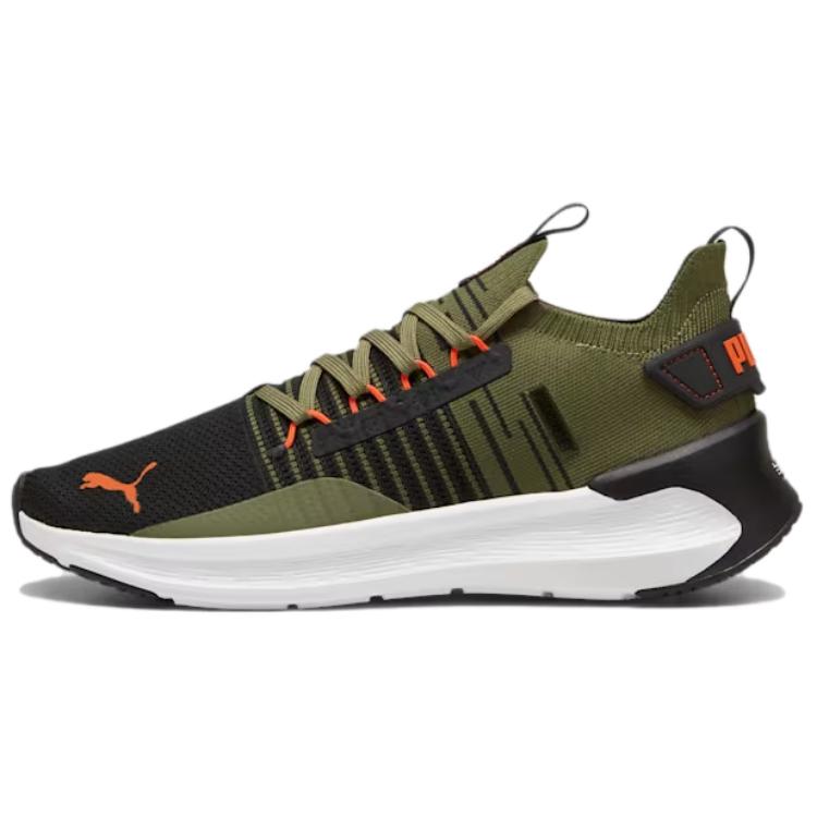 PUMA Softride Slip Resistant Abrasion Resistant Low top Casual Running Shoes Unisex Olive Green