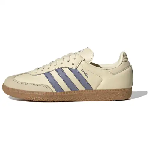 Adidas Originals SAMBA OG Classic And Versatile Abrasion Resistant Low top Skateboard Shoes Women's Ivory