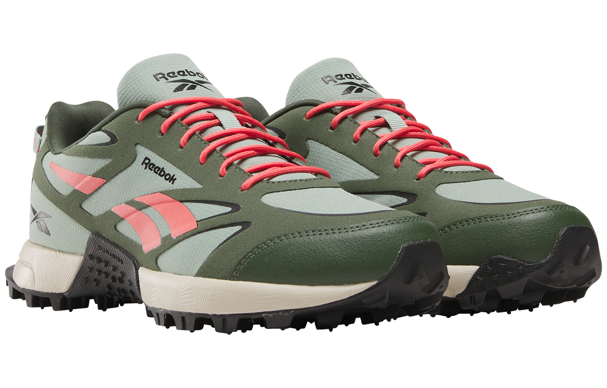 Reebok Abrasion Resistant Low top Casual Trail Running Shoes Women’s Green/Pink