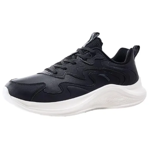 Anta Slip Resistant And Breathable Low top Casual Running Shoes Men's Black