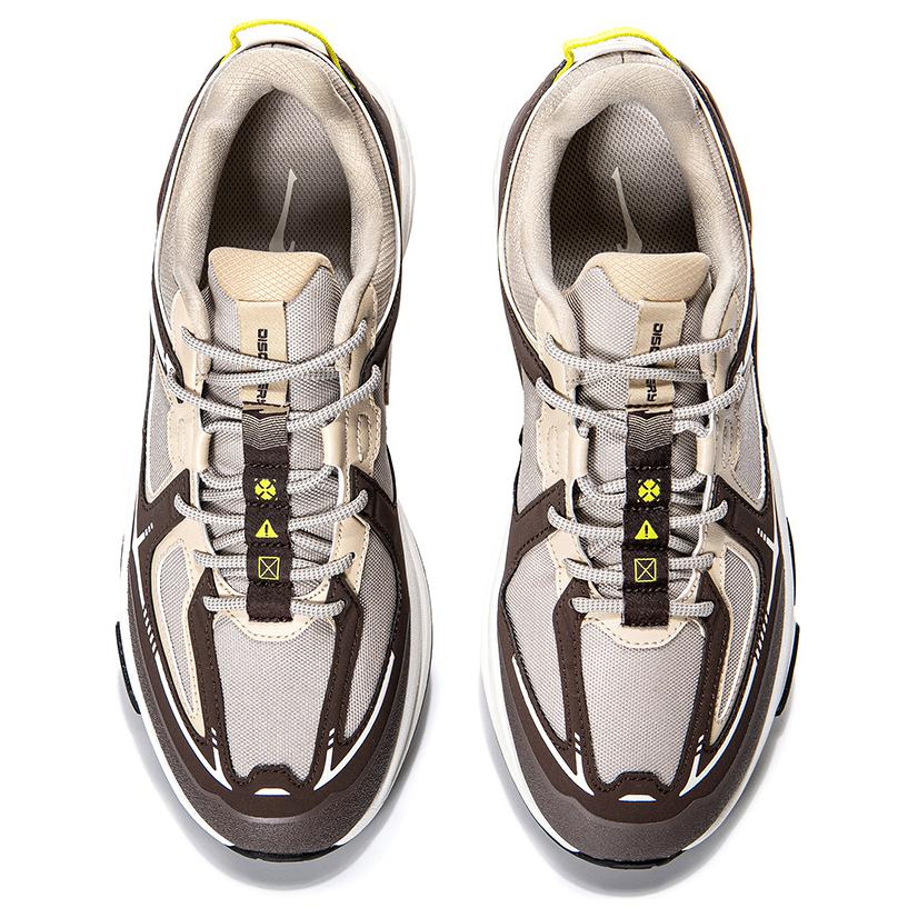 Erke Abrasion Resistant Breathable Low top Casual Running Shoes Men’s Coffee Brown
