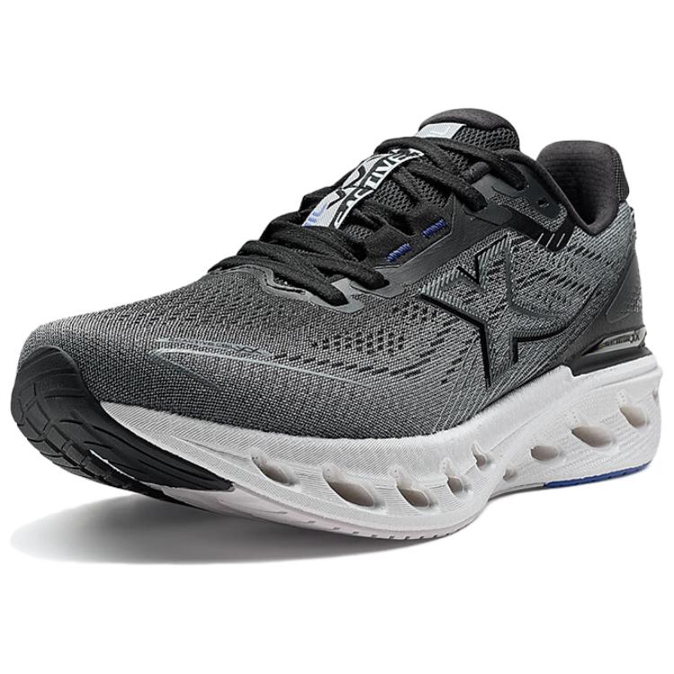XTEP Cushioning Spin 12 Slip Resistant And Abrasion Resistant Coverage Low top Casual Running Shoes Men’s Black Gray
