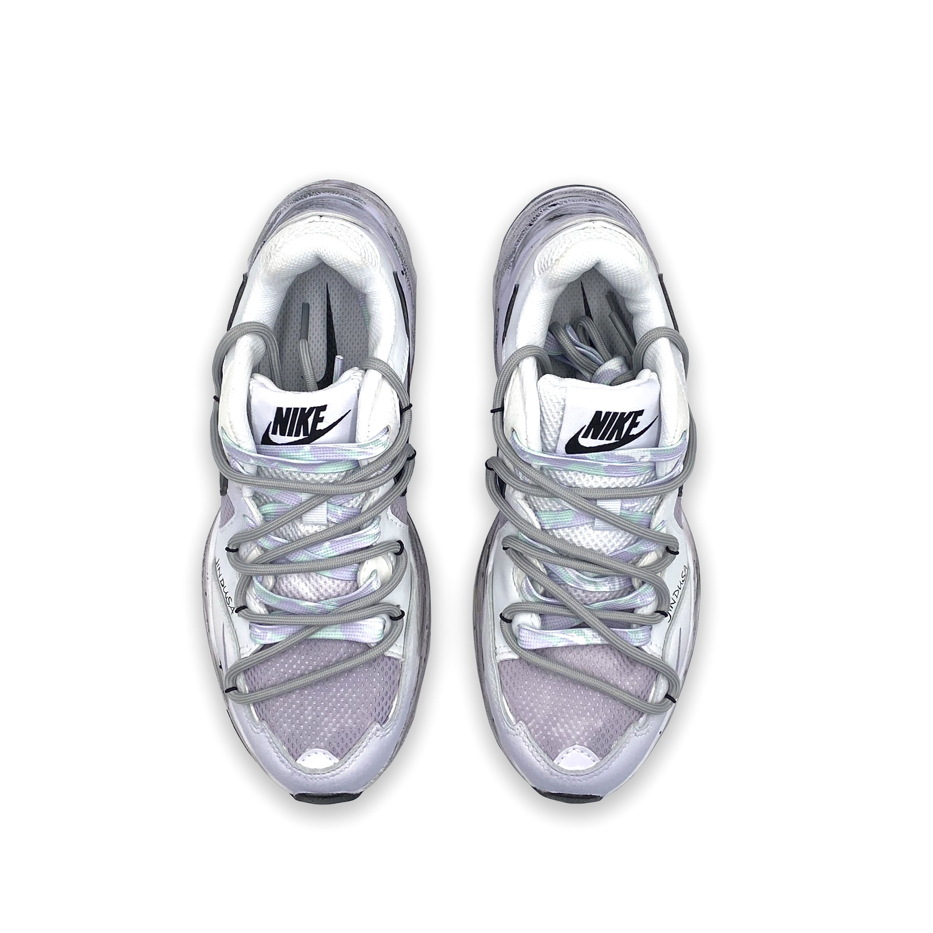 Nike Air Max Fusion Cushioning Slip Resistant Abrasion Resistant Low top Running Shoes Women’s Purple Gray White