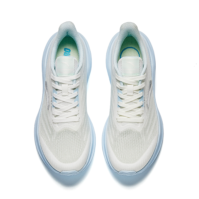 Anta Slip-Resistant Breathable Lightweight Height Increasing Low-Top Casual Running Shoes Women’s White Blue