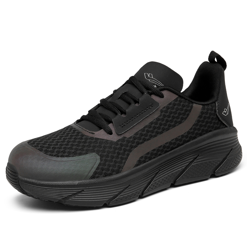 XPD Breathable Support Impact Resistant Mid top Running Shoes Unisex Black
