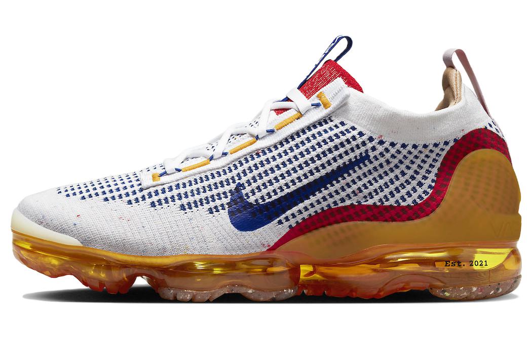 Nike Air VaporMax 2021 \"Air Pressure\" Low-top Running Shoes Men's White Blue
