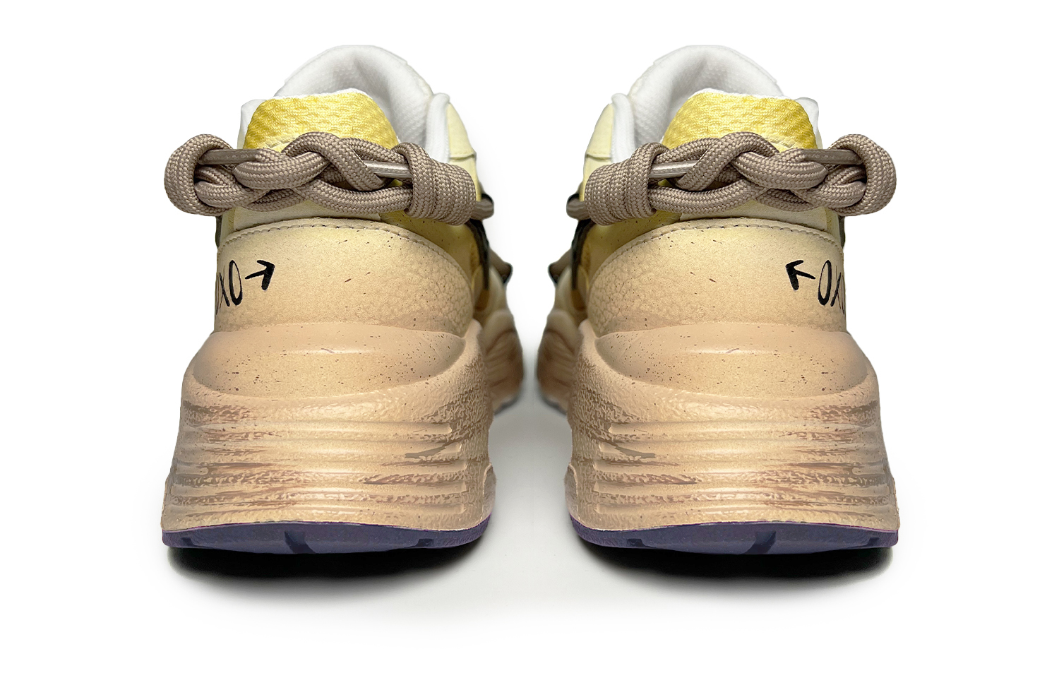 Nike Air Max Fusion Slip Resistant Abrasion Resistant Low top Running Shoes Women’s Yellow White