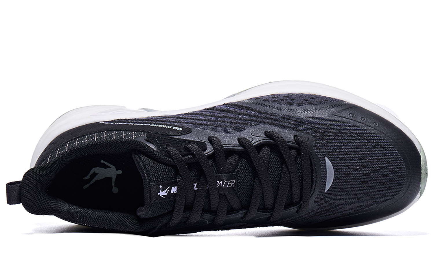 QIAODAN Fiery Feather Mesh Cushioning, Wear Resistant Low top Running Shoes Women’s Black Green