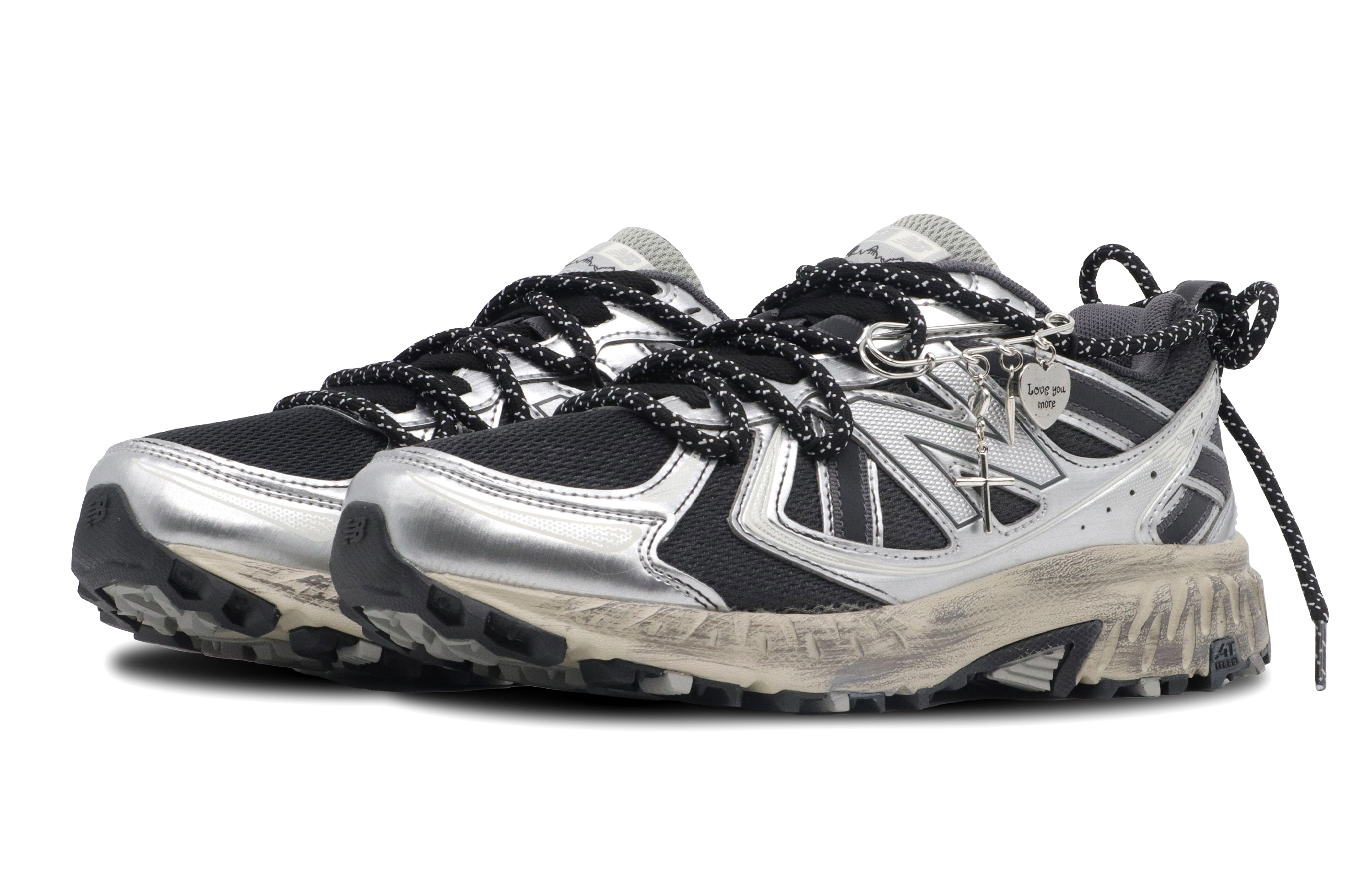 New Balance NB 410 Abrasion Resistant Low top Running Shoes Unisex Black Silver