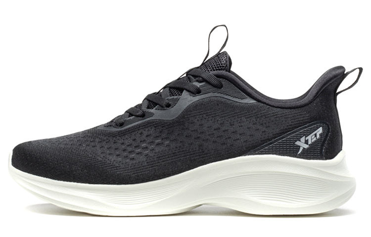XTEP Cushioning Slip Resistant Abrasion Resistant Breathable Rebound Low top Running Shoes Women’s Black