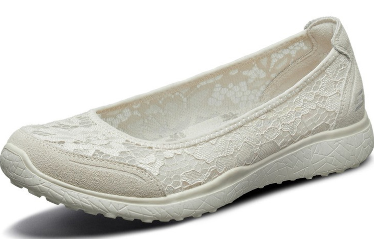Женские лоферы Skechers Microburst (бежевые) — фото 3