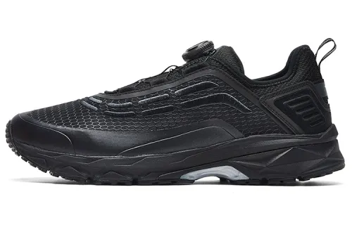 FILA Lock Cushioning Abrasion Resistant Breathable Low top Running Shoes Men's Black