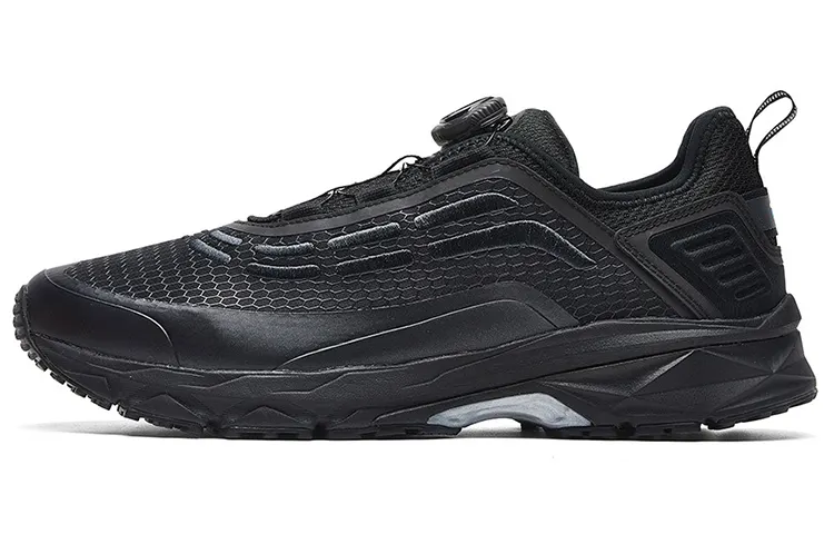 FILA Lock Cushioning Abrasion Resistant Breathable Low top Running Shoes Men's Black