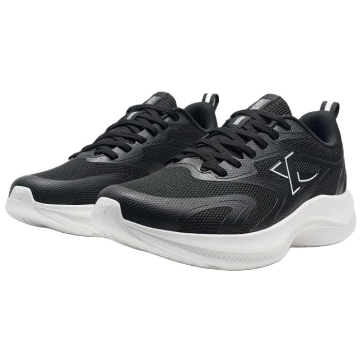 XTEP Abrasion Resistant Slip Resistant Lightweight Low top Casual Running Shoes Men’s Black White