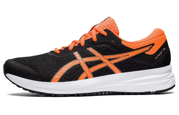ASICS Patriot 12 Running Shoes Men's Low Top Black/Orange