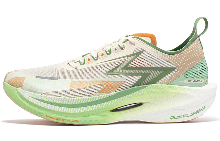 361° Feiran 2.5 Santan Yinyue full-length carbon plate, marathon racing track and field training, soft elastic shock absorption, non-slip, wear-resistant, breathable, lightweight and rebound, low-top running shoes, same style for men and women, beige green
