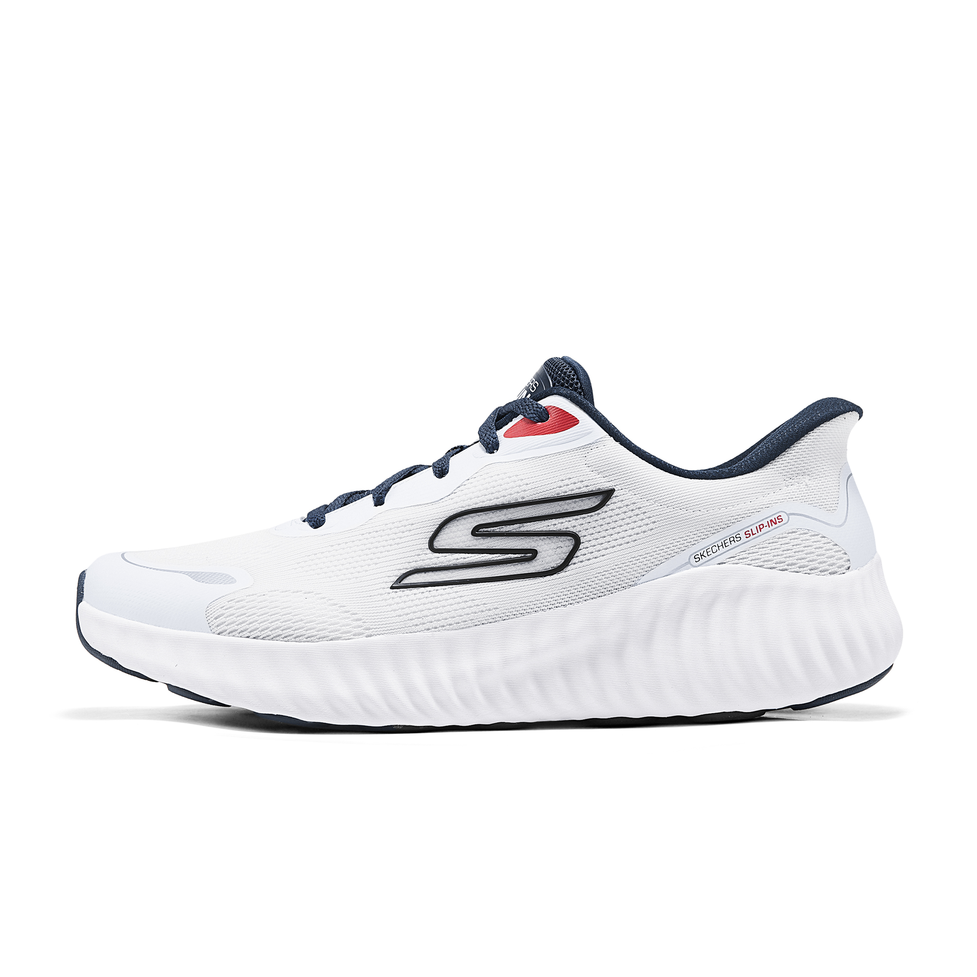 Skechers GO RUN NOW Fabric Low top Running Shoes Men’s White Blue