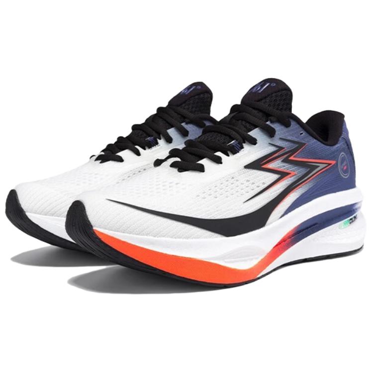 361° Abrasion Resistant Cushioning Abrasion Resistant Cushioning Low top Sprint Running Shoes Men’s White Blue Black