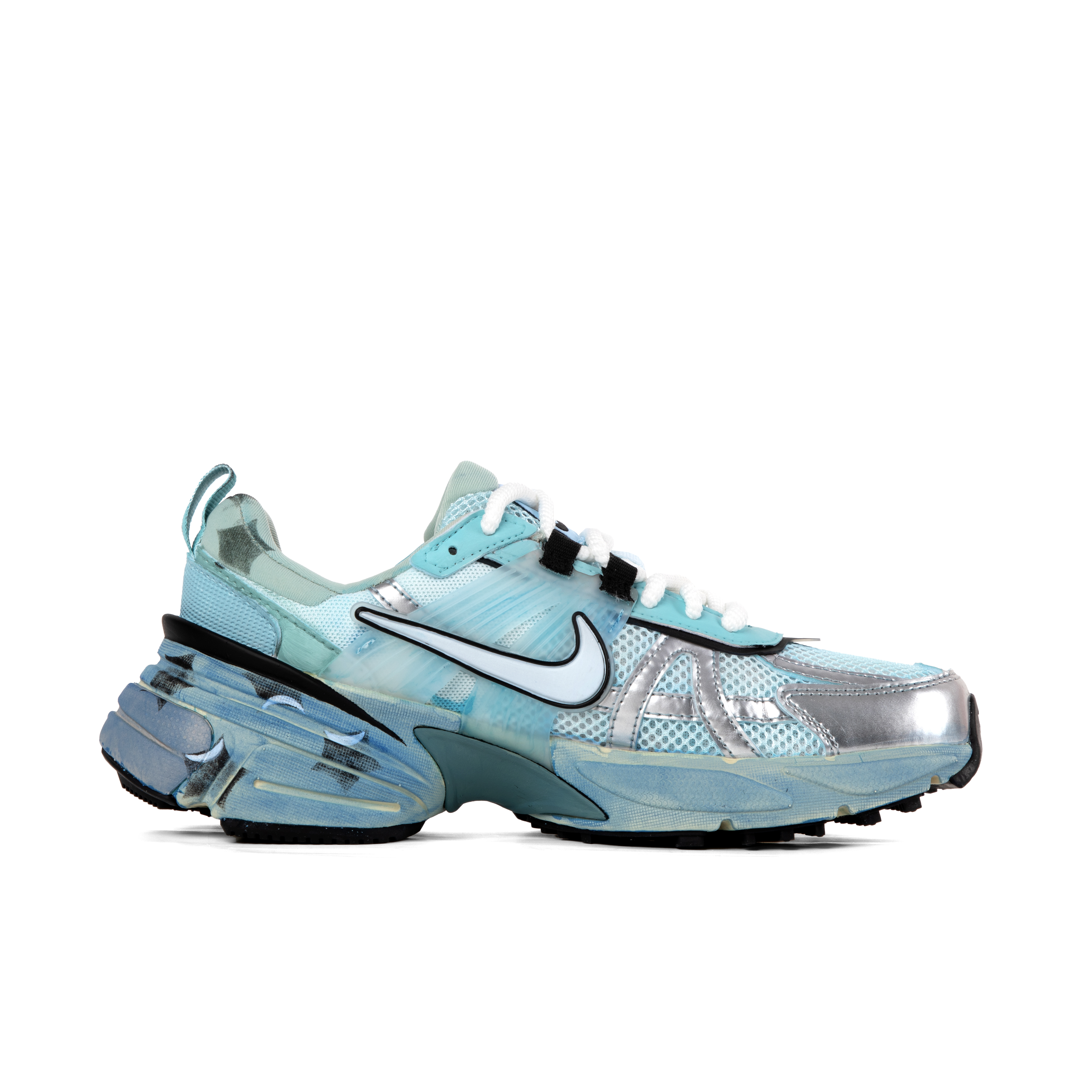 Nike V2K Run Slip Resistant Abrasion Resistant Low top Running Shoes Women’s Blue White