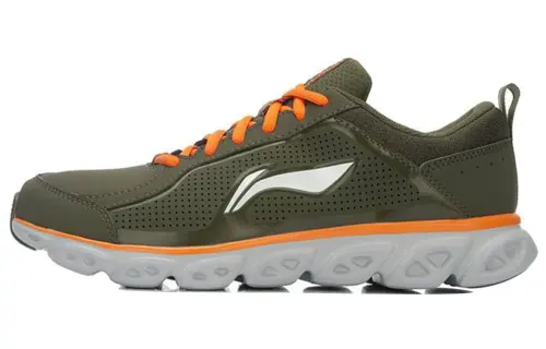 Li Ning Arc Synthetic Leather Cushioning Slip Resistant Abrasion Resistant Low top Running Shoes Men's