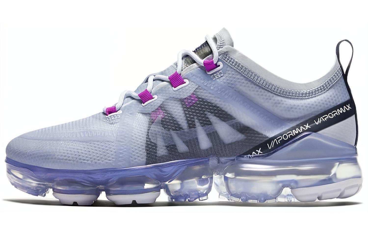 Nike VaporMax 2019 Air comfortable, shock-absorbing and breathable low-top air-cushion running shoes for women, transparent blue