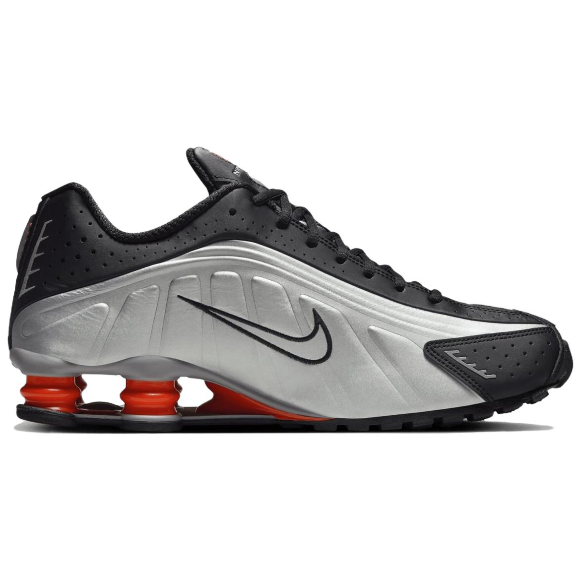 Nike Shox R4 Black Metallic Silver 2025