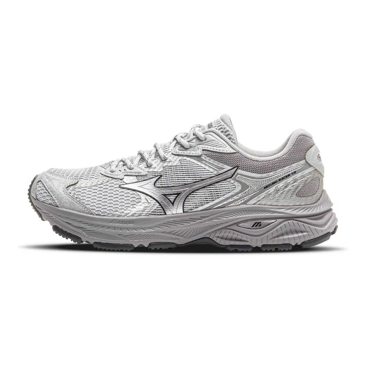 Mizuno RACER V2 Cushioning, Slip Resistant, Breathable, Lightweight Low Top Running Shoes Unisex Hong Kong Mist Gray