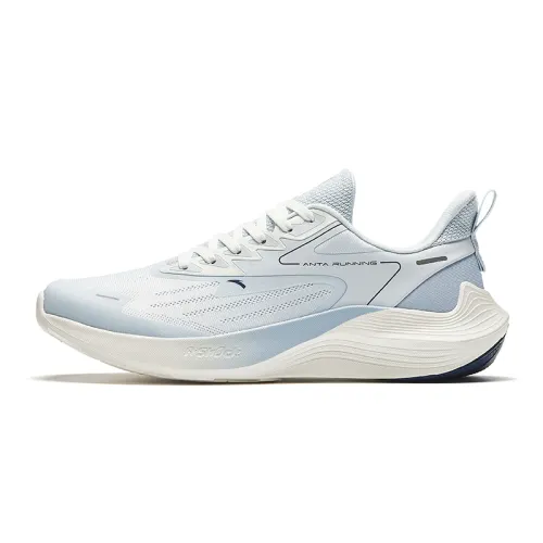 Anta New Stinger Soft Sole Fabric Cushioning Slip Resistant Lightweight Low top Running Shoes Men's Gray Blue