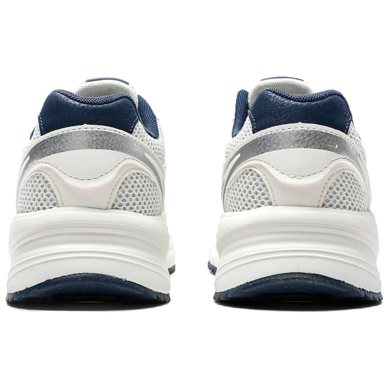 QIAODAN Comfortable Round Toe Abrasion Resistant Breathable Low top Casual Running Shoes Men’s White Blue