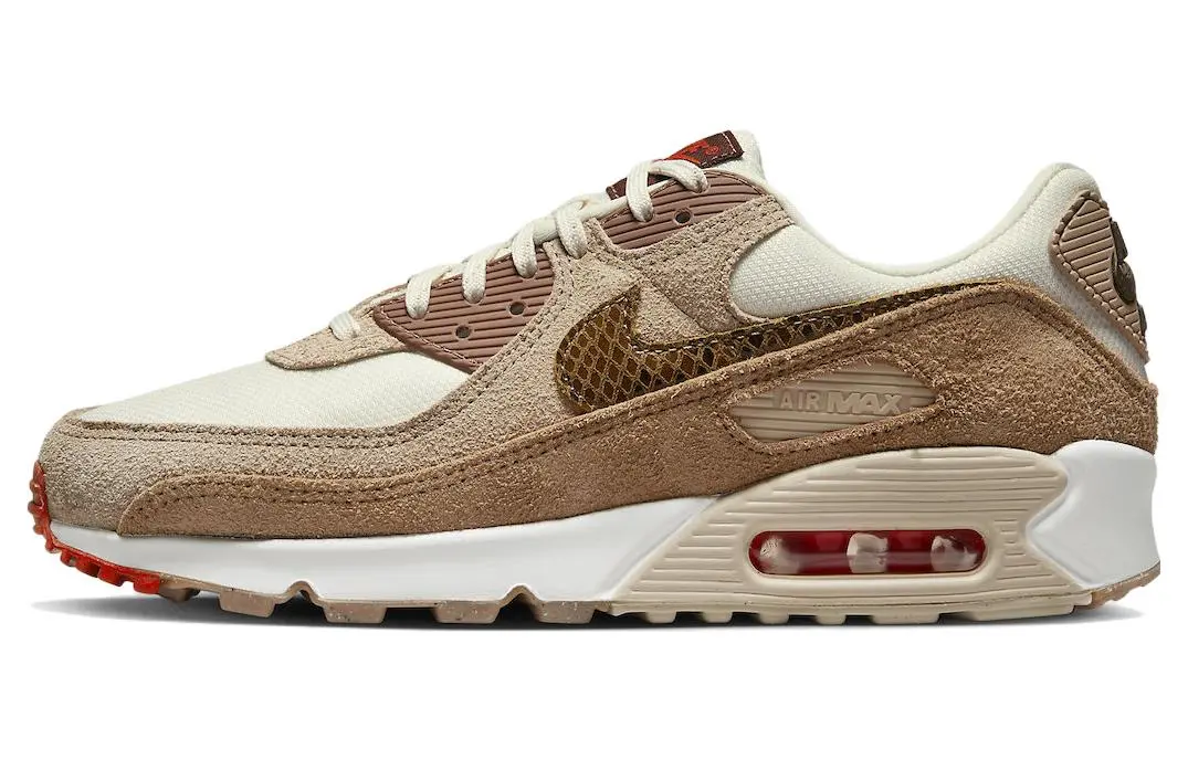 Nike Air Max 90 Se Pale Ivory Snakeskin Swoosh Women's