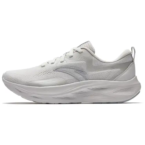 Anta Yi Chen Cushioning Slip Resistant Abrasion Resistant Lightweight Low top Casual Running Shoes Men's Gray Silver