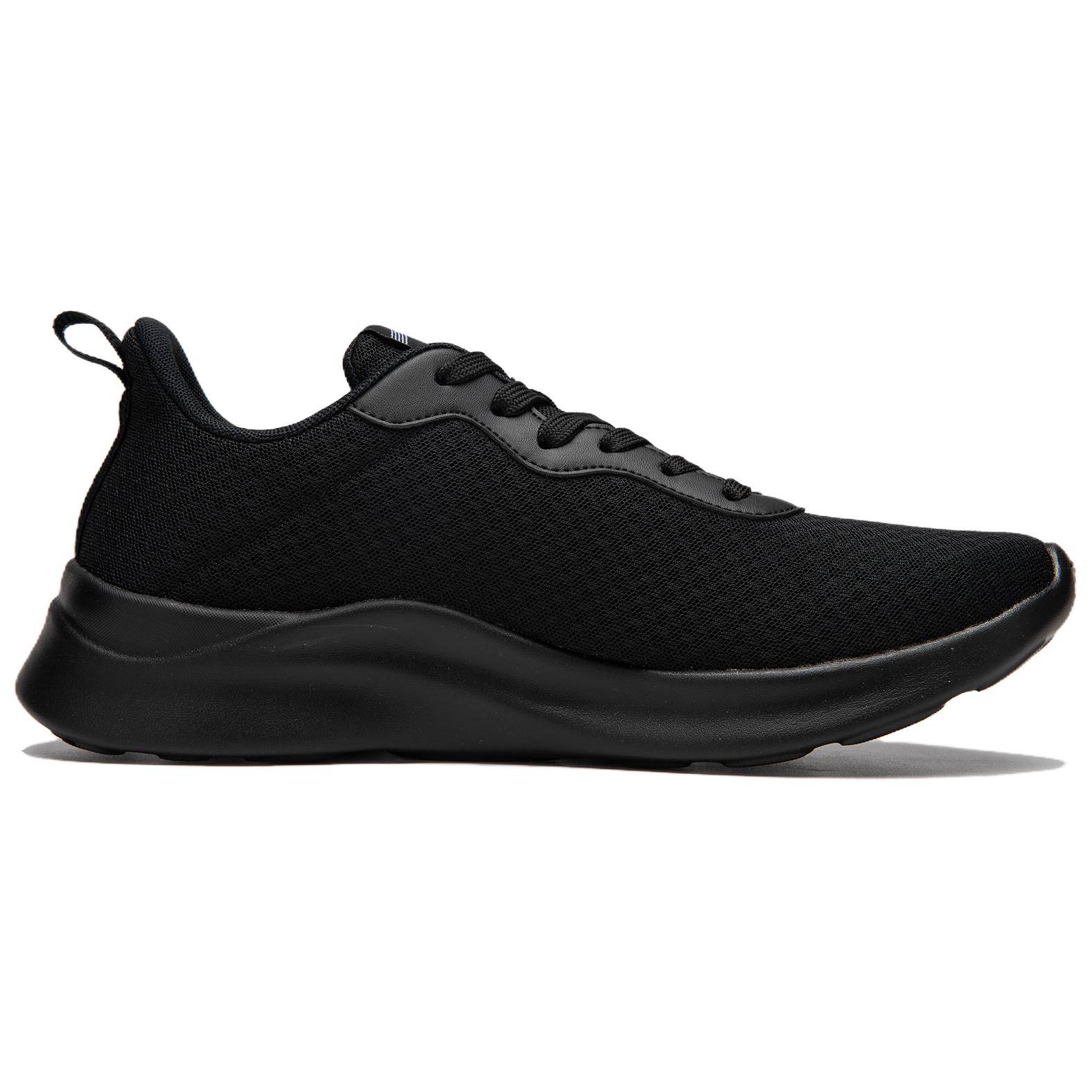 Erke Cushioning Slip Resistant Abrasion Resistant Breathable Support Low top Running Shoes Men’s Black