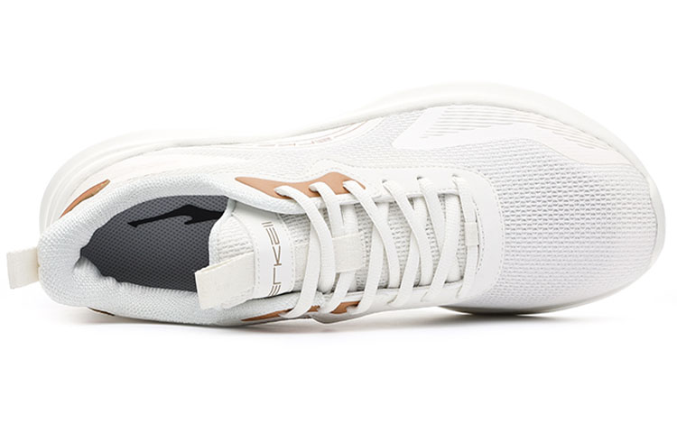 Erke Minimalist Style Breathable, Lightweight, And Abrasion Resistant Low top Running Shoes Men’s White Brown