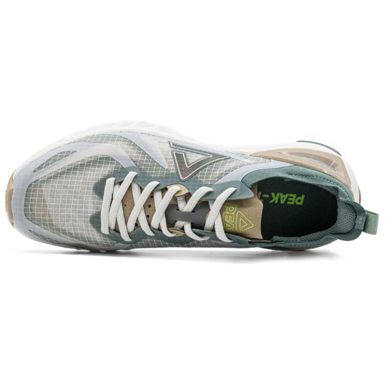 PEAK Tai Ji1.0 Lightweight Breathable Low top Running Shoes Men’s Ecru Fruit Green