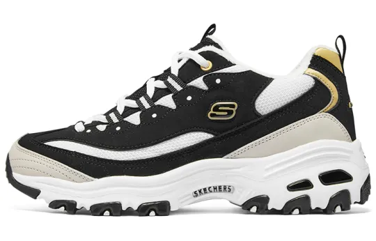 Skechers D'Lites 1.0 D'LITES Abrasion Resistant Low top Chunky Sneakers Women's Black White