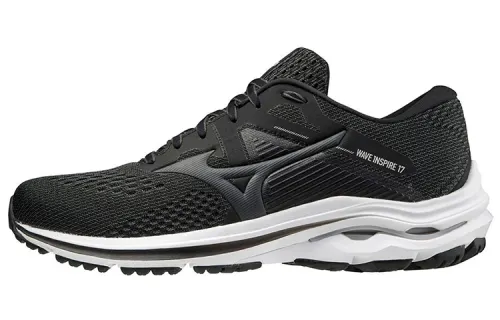 Mizuno Wave Inspire 17 Textile, Synthetic Leather Cushioning Slip Resistant Abrasion Resistant Breathable Low top
