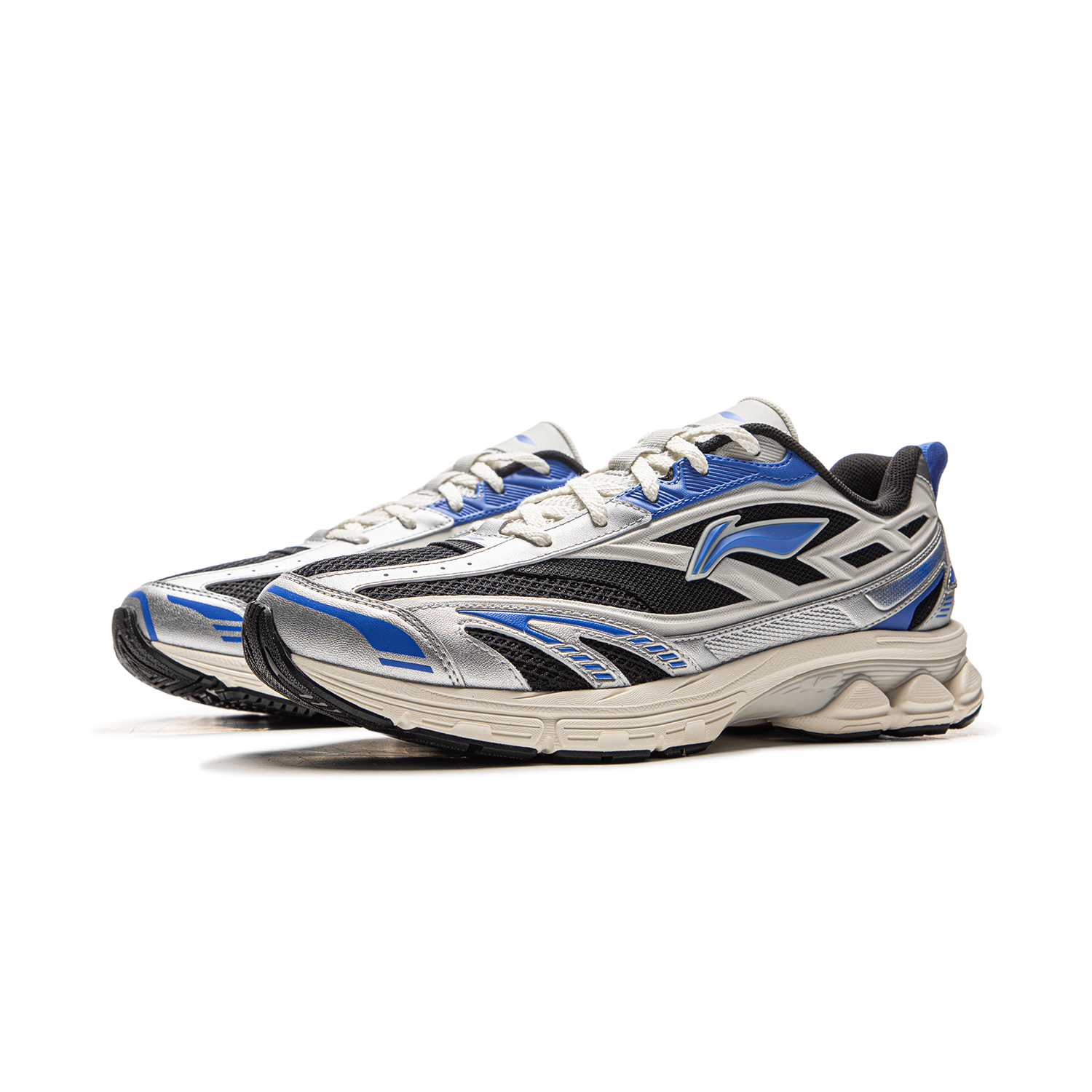 Li Ning Fuyao 2.0 V2 Low top Casual Long Distance Running Sprint Running Shoes Men’s Blue Silver Black
