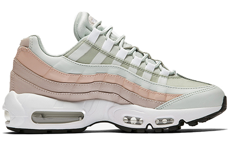 Женские кроссовки Nike Air Max 95 Moon Particle (бело-зеленые) — Белый / зелёный — фото 2