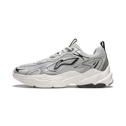 Li Ning Textile, Synthetic Leather Cushioning Slip Resistant Abrasion Resistant Support Low top Chunky Sneakers Men's