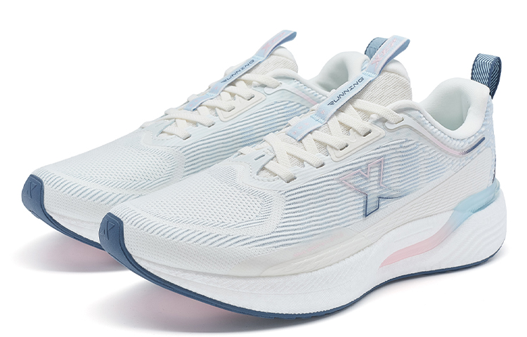 XTEP Running Shoes Women’s Low Top Sail White/Ripple Blue/Gray Blue