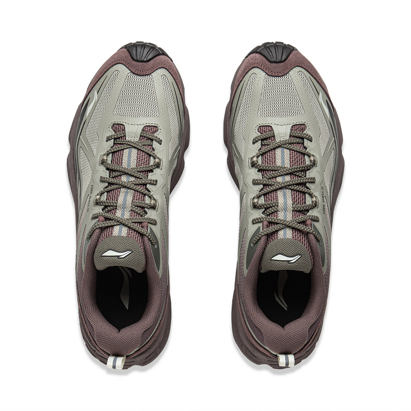 Li Ning Outdoor CF Tracing Breathable Rebound Breathable And Resilient Low top Outdoor Shoes Unisex Taupe