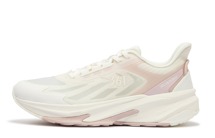 361° Cushioning Slip Resistant Abrasion Resistant Low top Casual Running Shoes Women’s White Pink